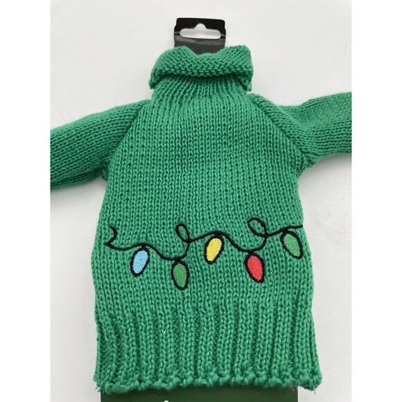 Snoop On The Stoop Dogg Green Novelty Wine Christmas Knit Sweater NEW Fits Doll - Picture 5 of 5